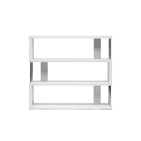 Baxton Studio Barnes White Three-Shelf Modern Bookcase 97-4833